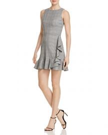 AQUA Ruffled Plaid Sheath Dress x at Bloomingdales